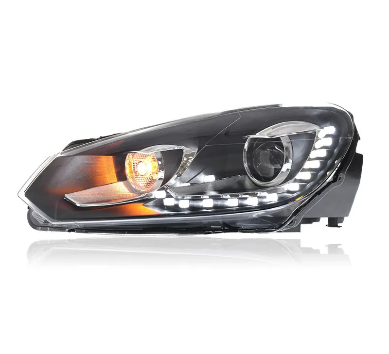 Volkswagen Golf 09 LED, DRL, projector lens Headlight Assembly 2009-2013