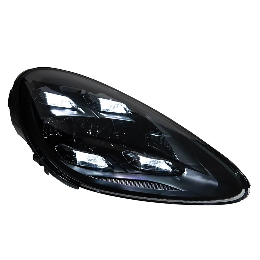 Porsche Cayenne 11 LED, sequential turn signal, projector lens Headlight Assembly 2011-2018
